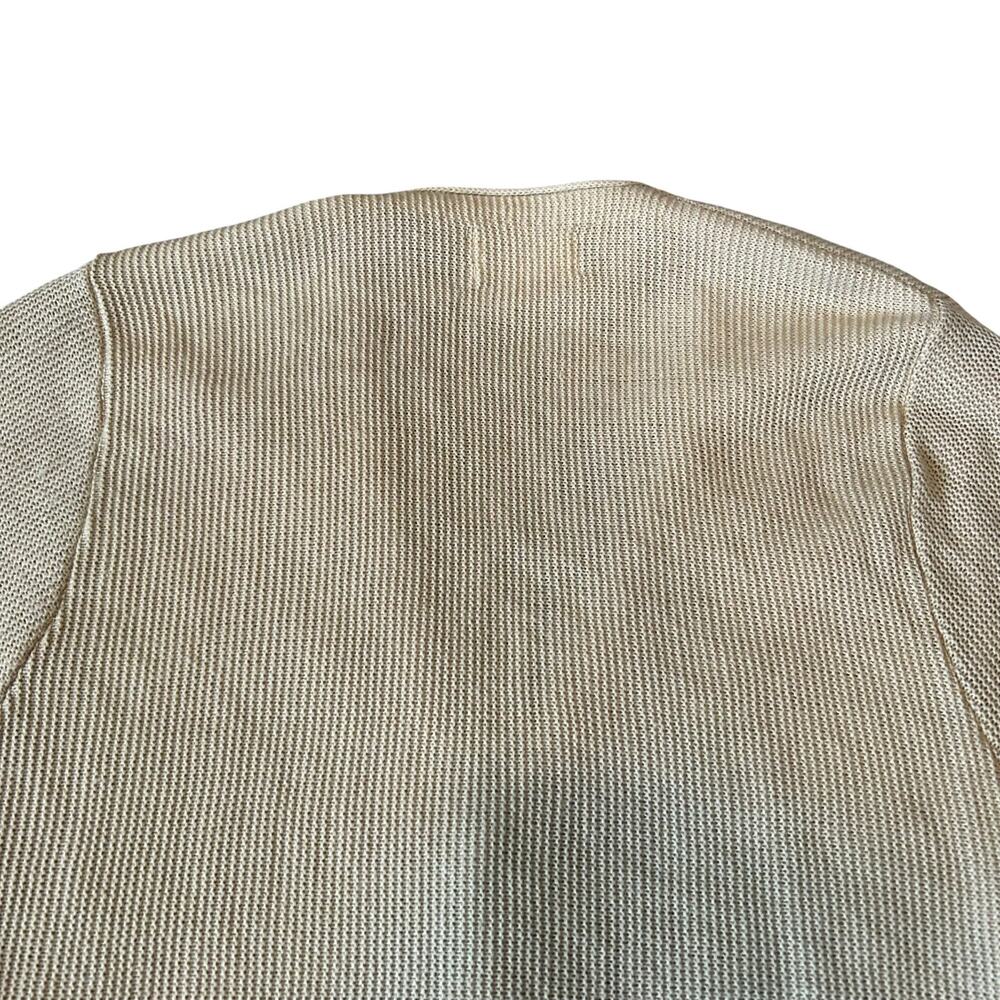 Vintage 70s Acrylic Gold Khaki Cardigan Sz Medium - Picture 4 of 13